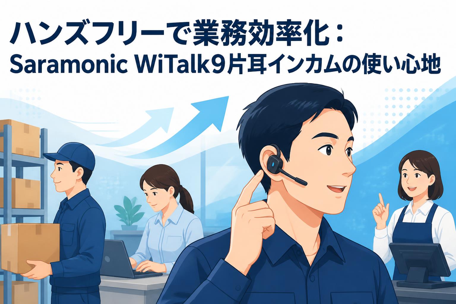 ハンズフリーで業務効率化：Saramonic WiTalk9片耳インカムの使い心地