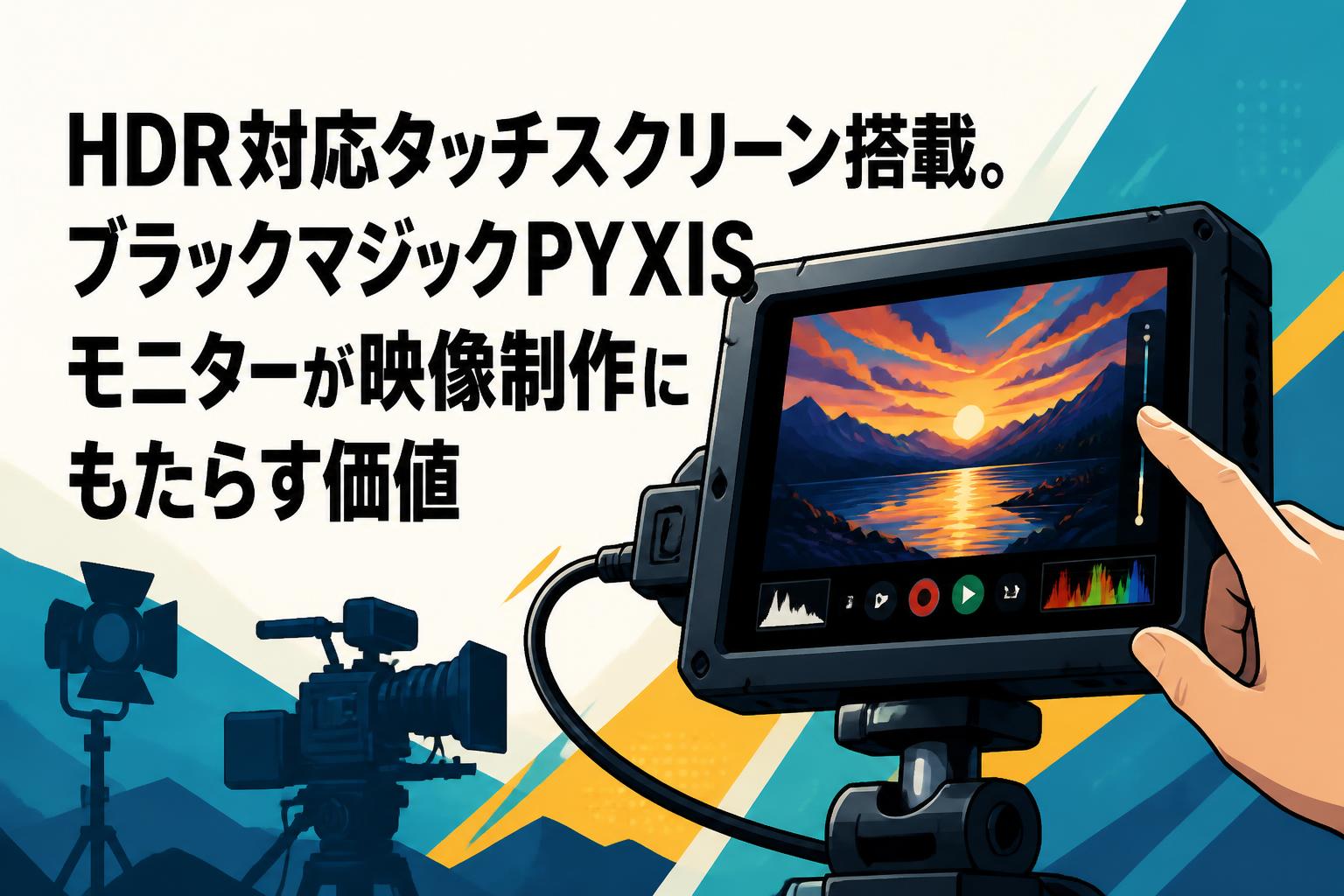 HDR対応タッチスクリーン搭載。ブラックマジックPYXISモニターが映像制作にもたらす価値
