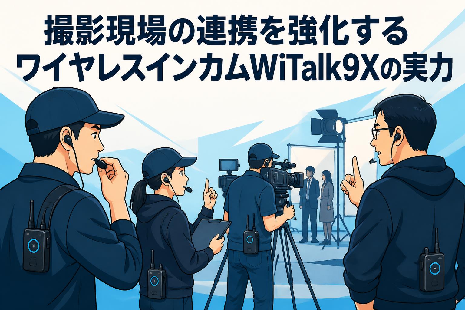 撮影現場の連携を強化するワイヤレスインカムWiTalk9Xの実力