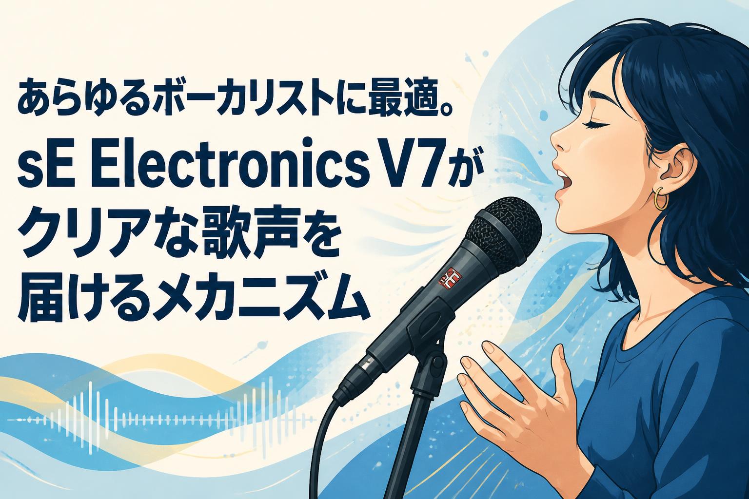 あらゆるボーカリストに最適。sE Electronics V7がクリアな歌声を届けるメカニズム