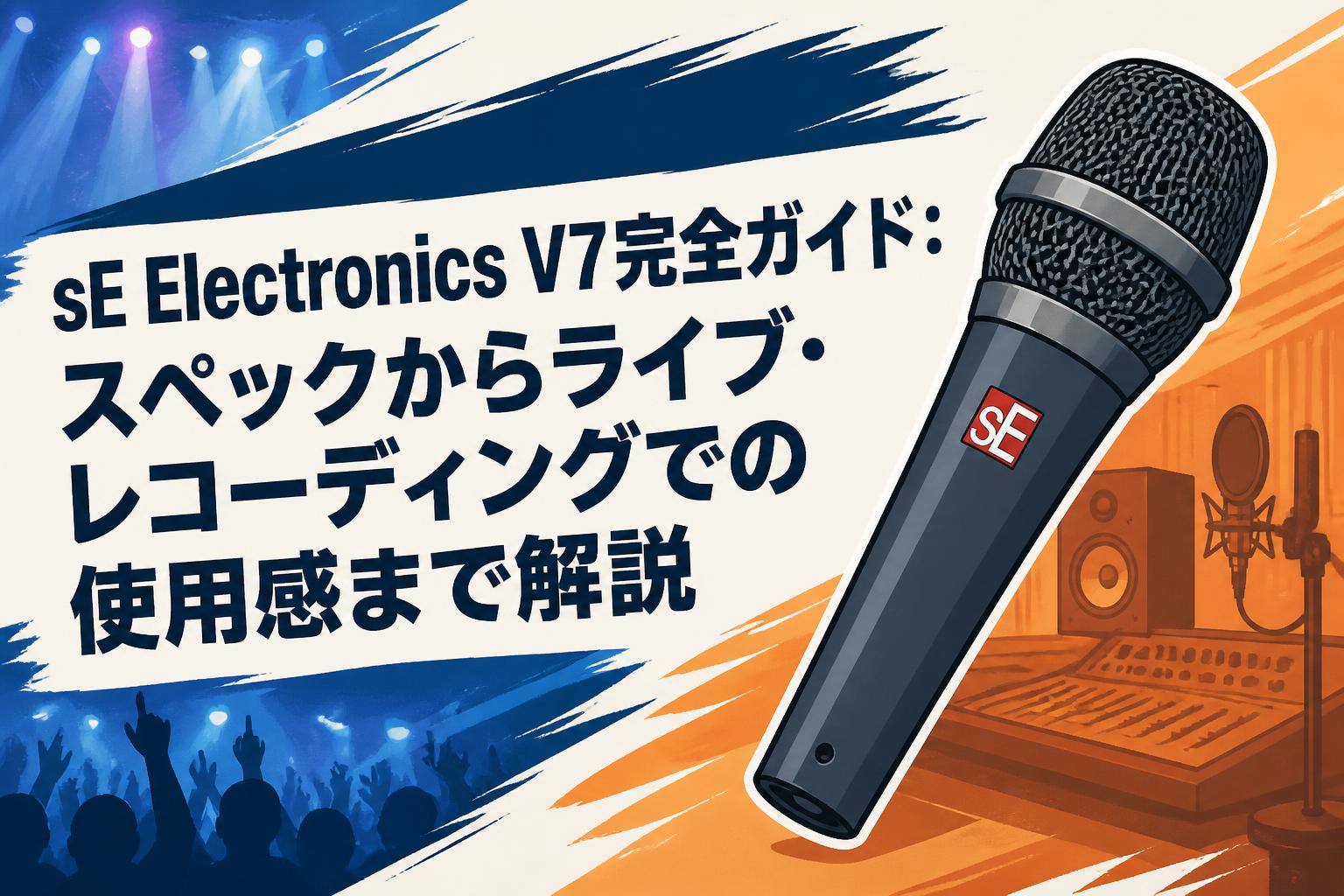 sE Electronics V7完全ガイド：スペックからライブ・レコーディングでの使用感まで解説
