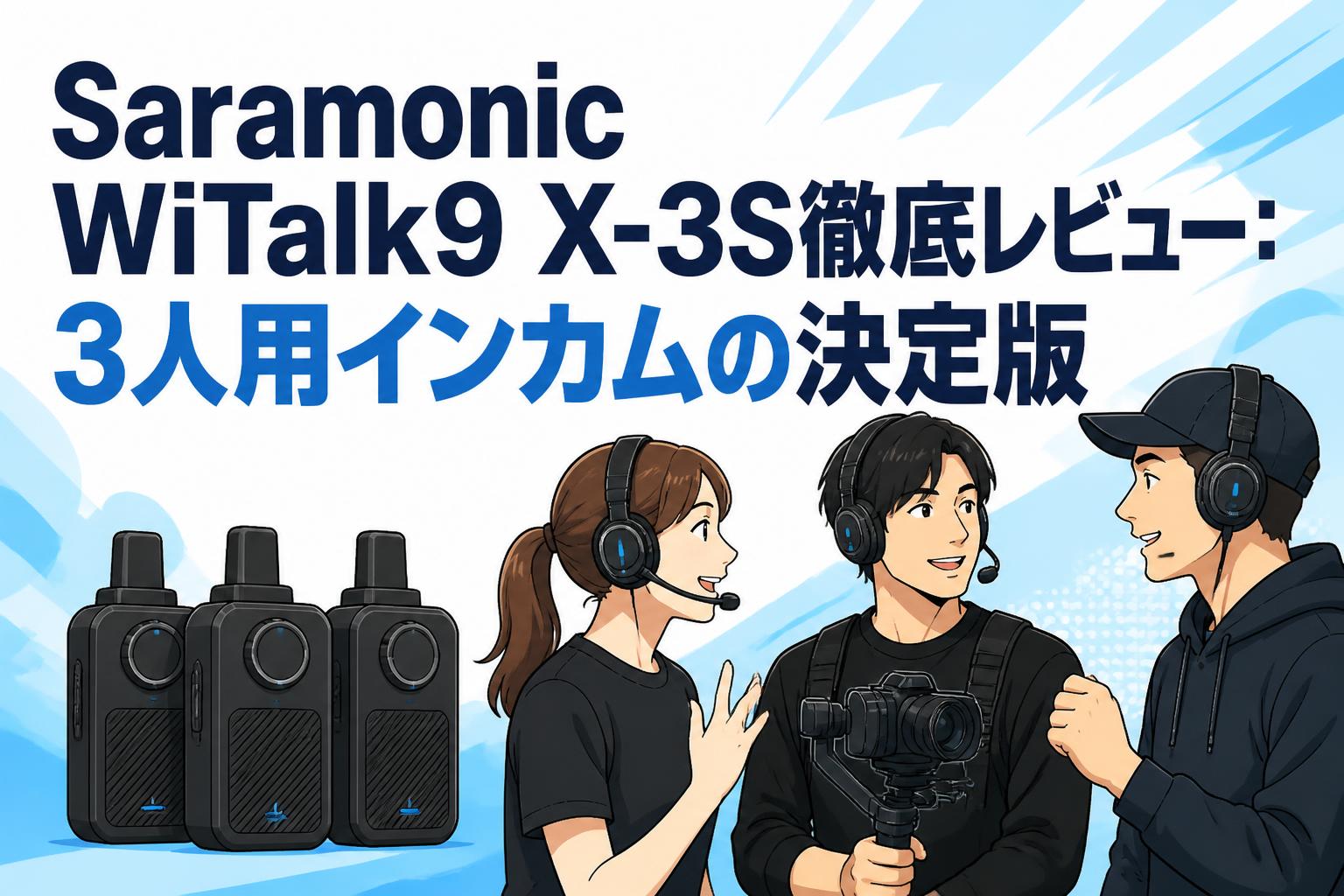 Saramonic WiTalk9 X-3S徹底レビュー：3人用インカムの決定版