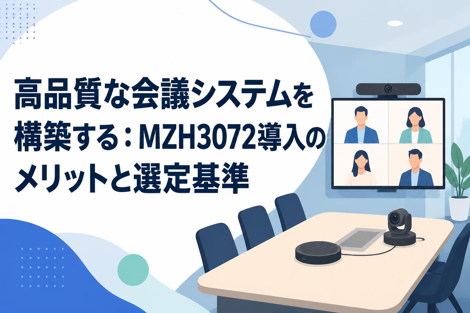 高品質な会議システムを構築する：MZH3072導入のメリットと選定基準