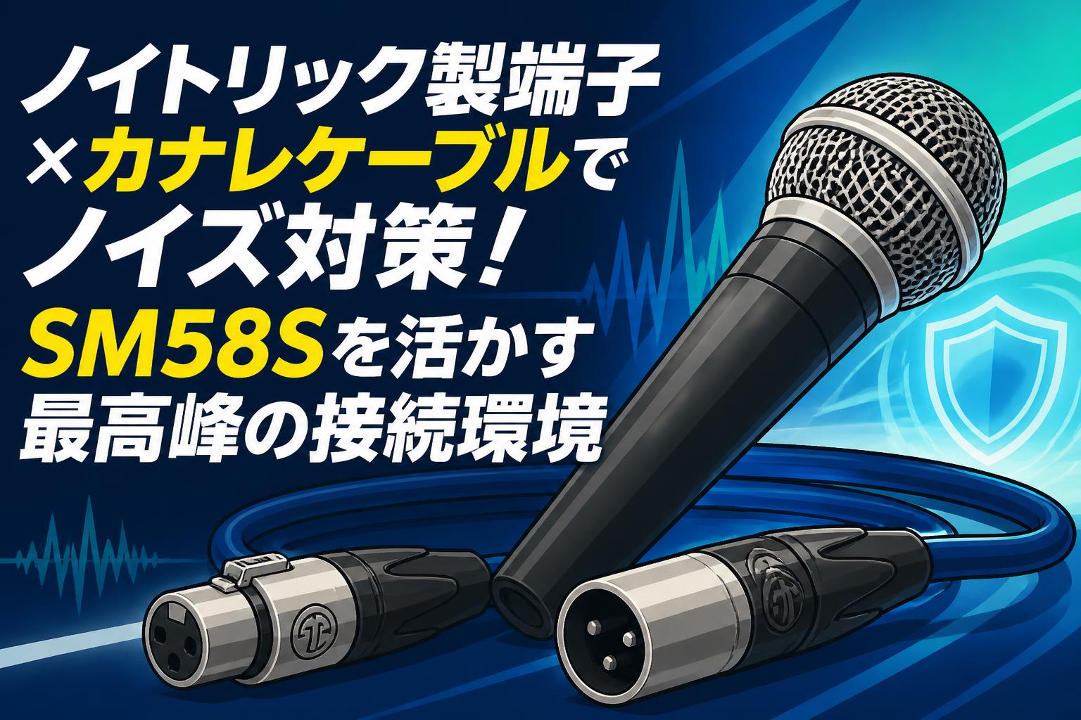 ノイトリック製端子×カナレケーブルでノイズ対策！SM58Sを活かす最高峰の接続環境