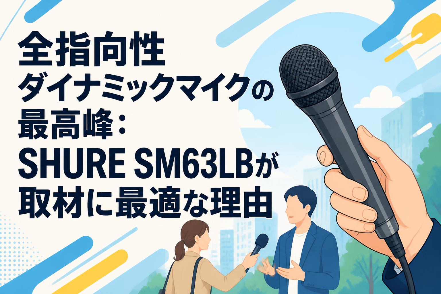 全指向性ダイナミックマイクの最高峰：SHURE SM63LBが取材に最適な理由