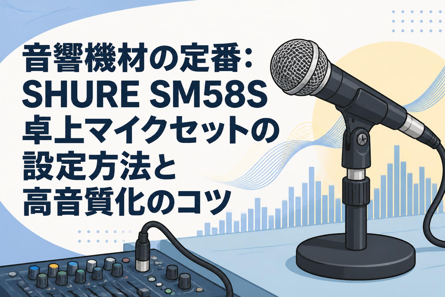 音響機材の定番：SHURE SM58S卓上マイクセットの設定方法と高音質化のコツ