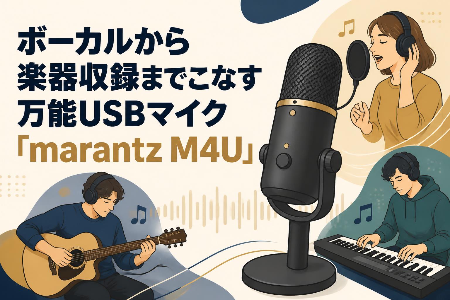 ボーカルから楽器収録までこなす万能USBマイク「marantz M4U」