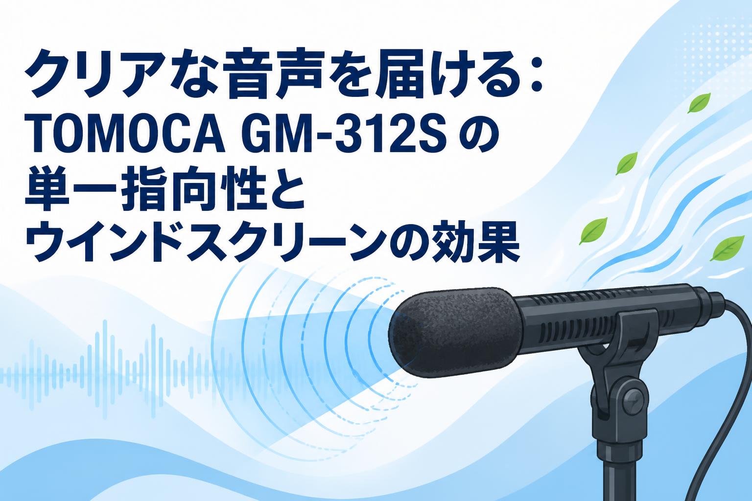 クリアな音声を届ける：TOMOCA GM-312S の単一指向性とウインドスクリーンの効果