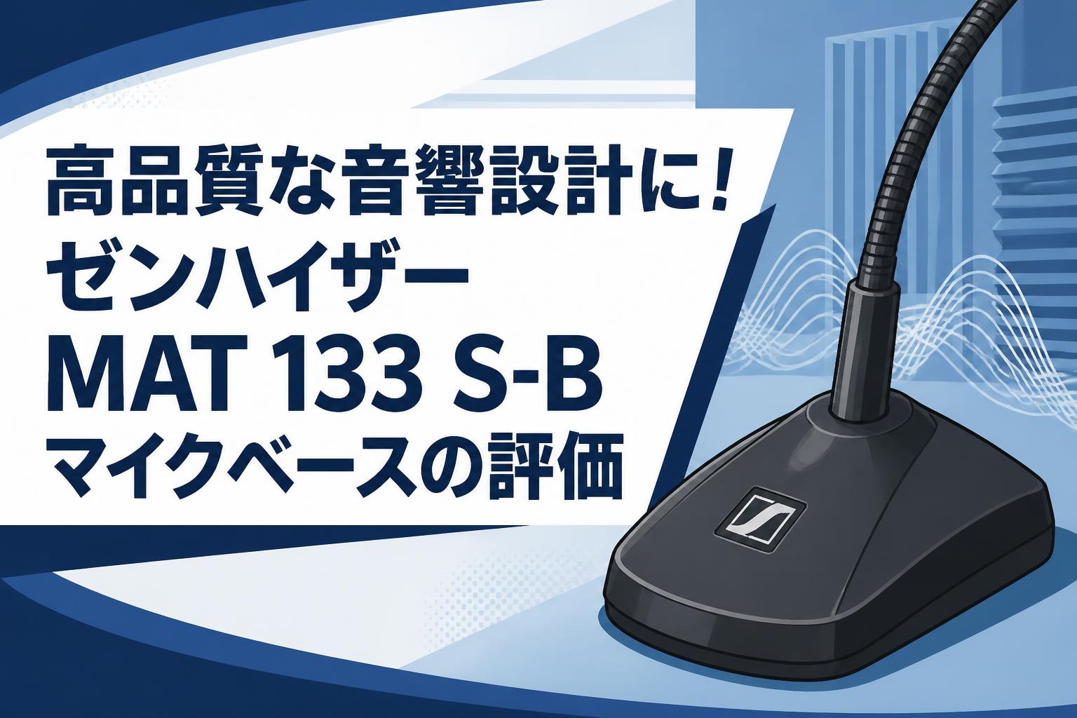 高品質な音響設計に！ゼンハイザーMAT 133 S-Bマイクベースの評価