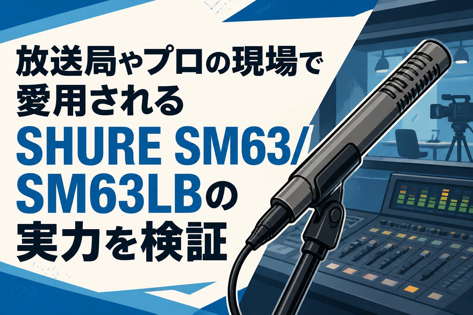 放送局やプロの現場で愛用されるSHURE SM63/SM63LBの実力を検証