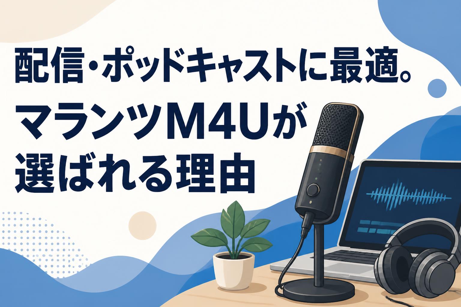配信・ポッドキャストに最適。マランツM4Uが選ばれる理由