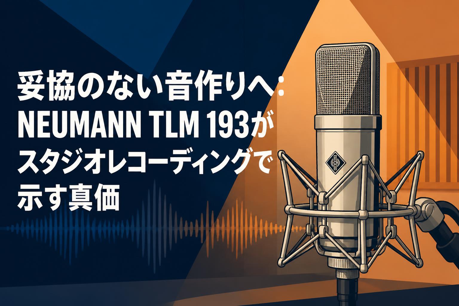 妥協のない音作りへ：NEUMANN TLM 193がスタジオレコーディングで示す真価