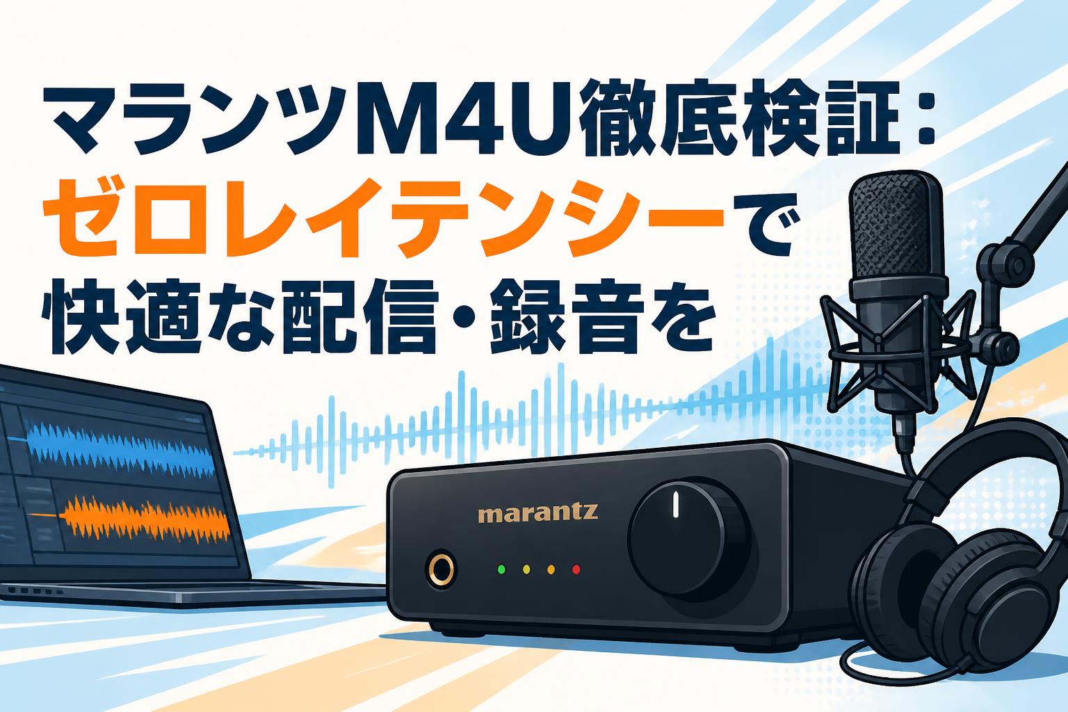 マランツM4U徹底検証：ゼロレイテンシーで快適な配信・録音を