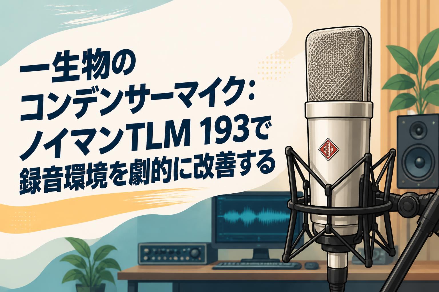 一生物のコンデンサーマイク：ノイマンTLM 193で録音環境を劇的に改善する