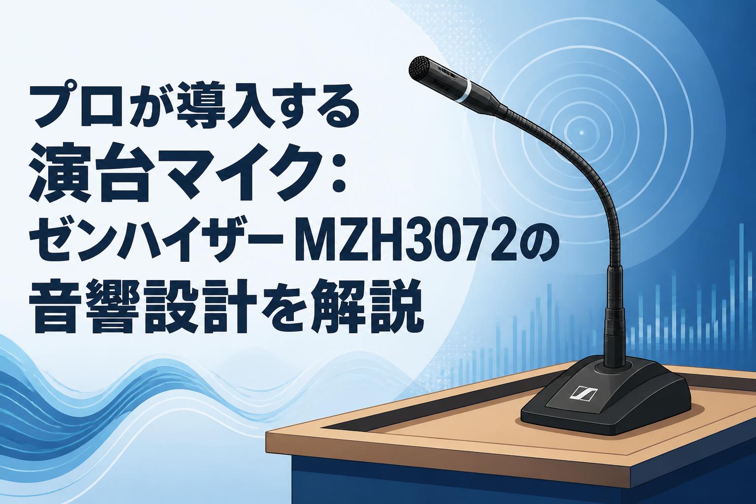 プロが導入する演台マイク：ゼンハイザー MZH3072の音響設計を解説