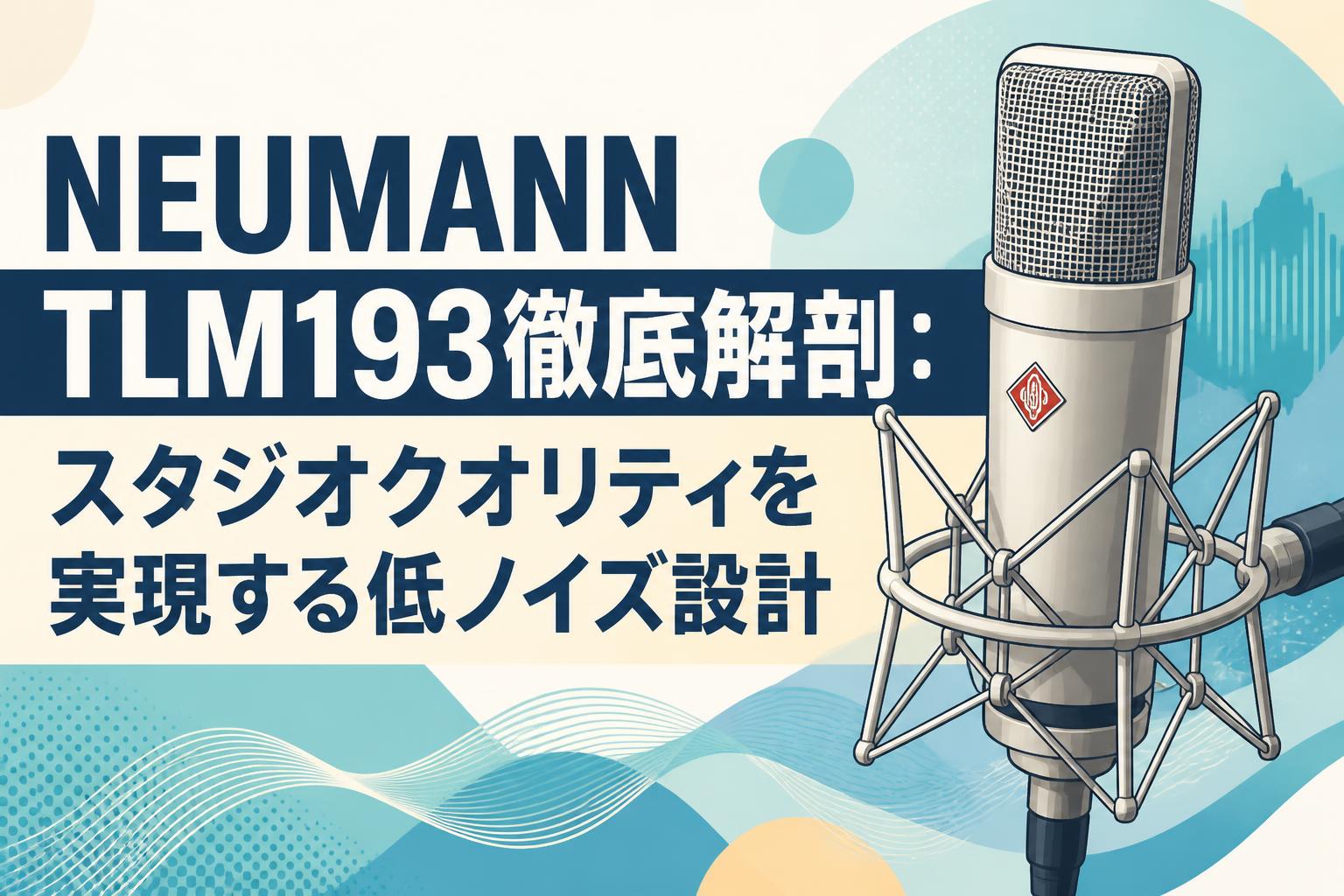 NEUMANN TLM193徹底解剖：スタジオクオリティを実現する低ノイズ設計