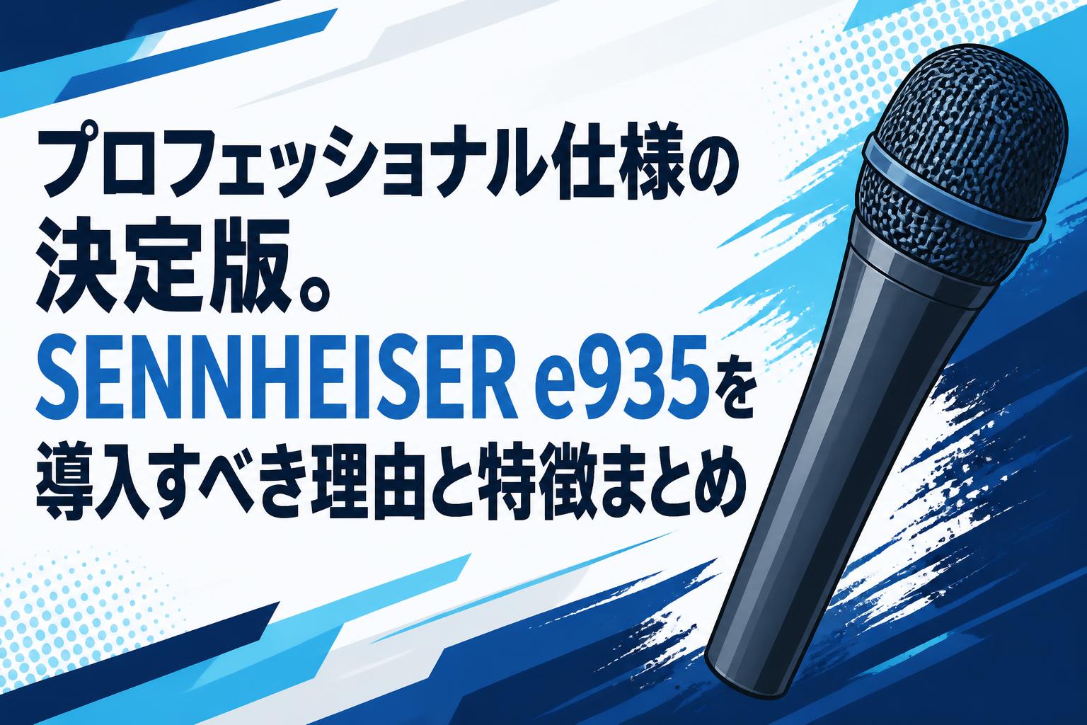 プロフェッショナル仕様の決定版。SENNHEISER e935を導入すべき理由と特徴まとめ