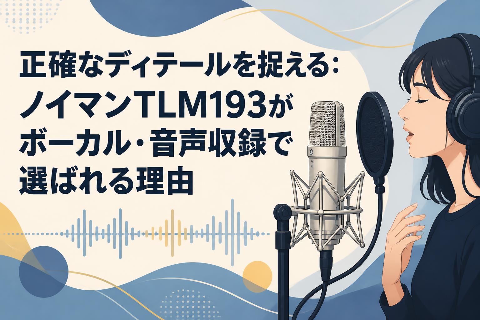 正確なディテールを捉える：ノイマンTLM193がボーカル・音声収録で選ばれる理由