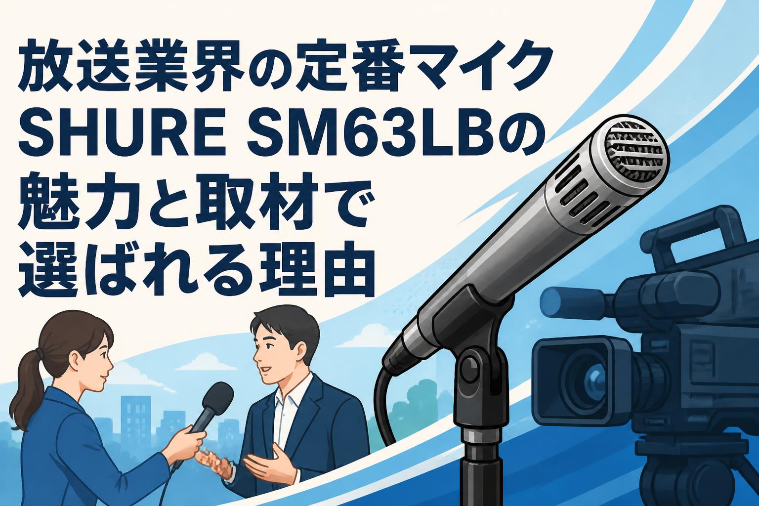 放送業界の定番マイクSHURE SM63LBの魅力と取材で選ばれる理由