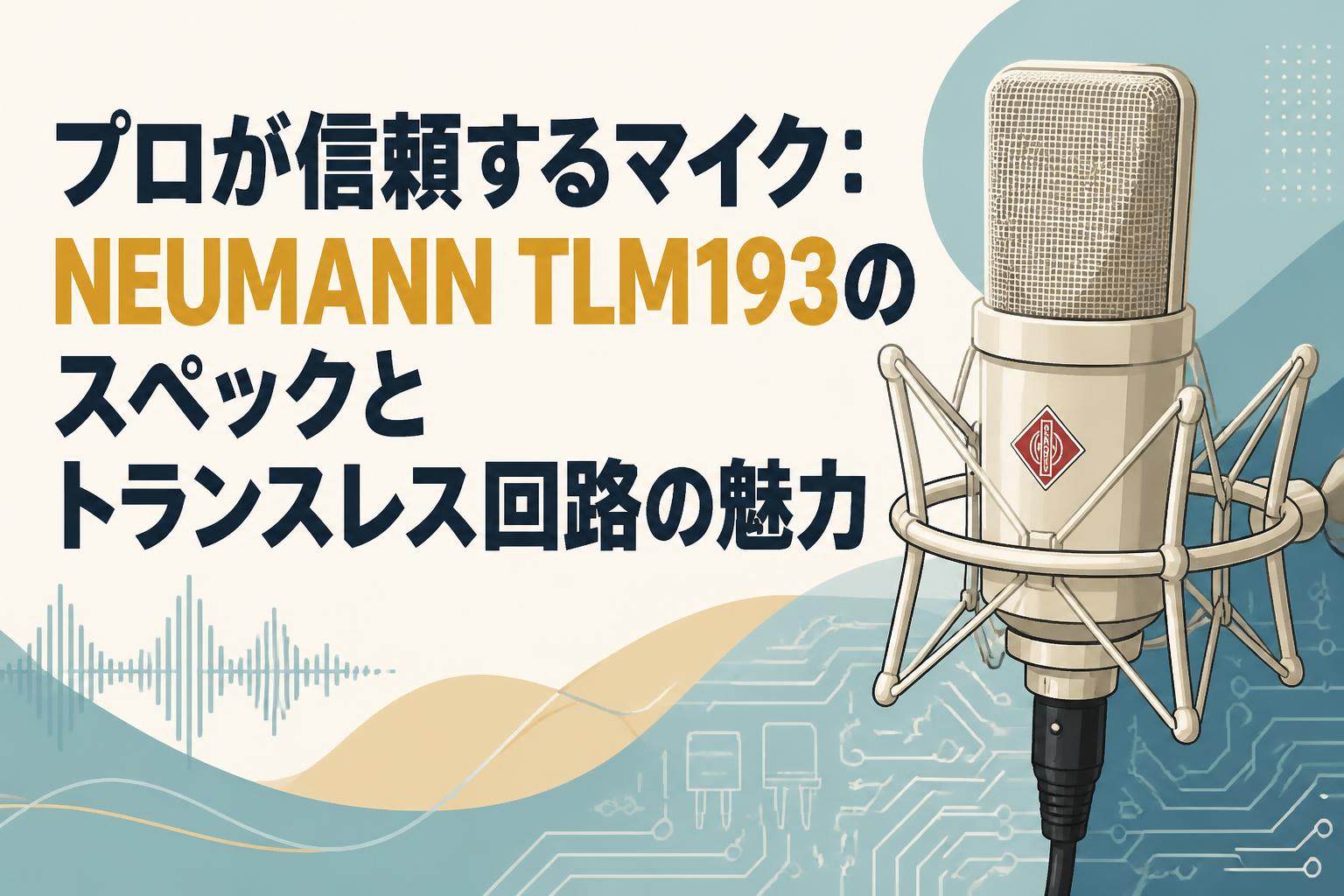 プロが信頼するマイク：NEUMANN TLM193のスペックとトランスレス回路の魅力