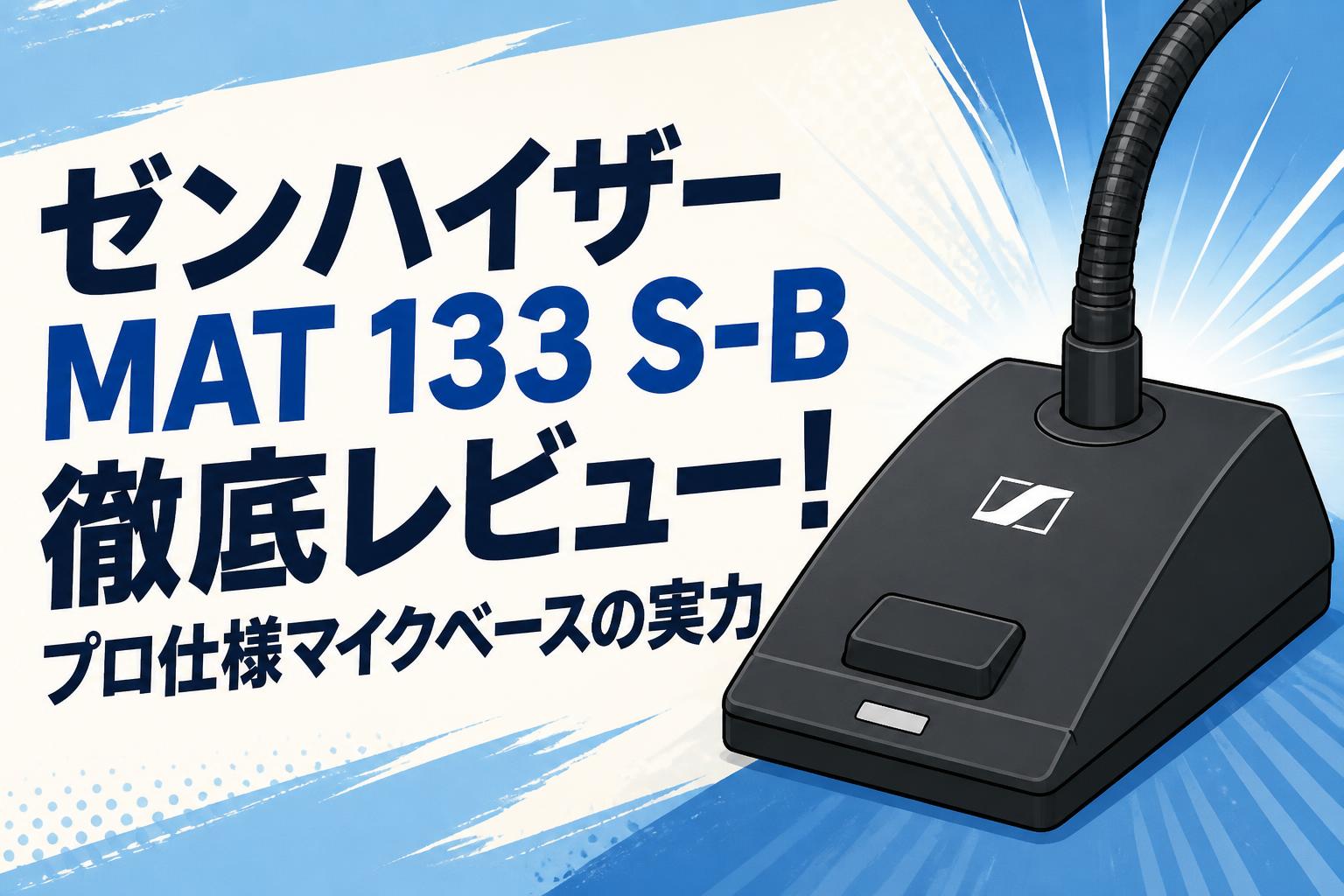 ゼンハイザーMAT 133 S-B徹底レビュー！プロ仕様マイクベースの実力