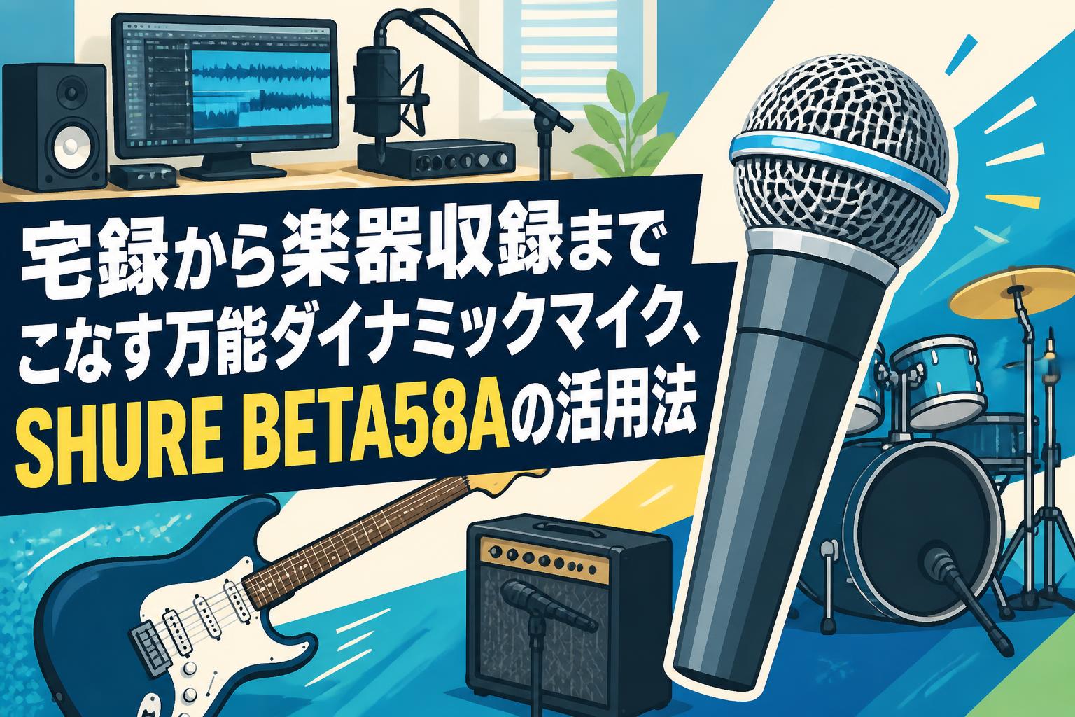 宅録から楽器収録までこなす万能ダイナミックマイク、SHURE BETA58Aの活用法