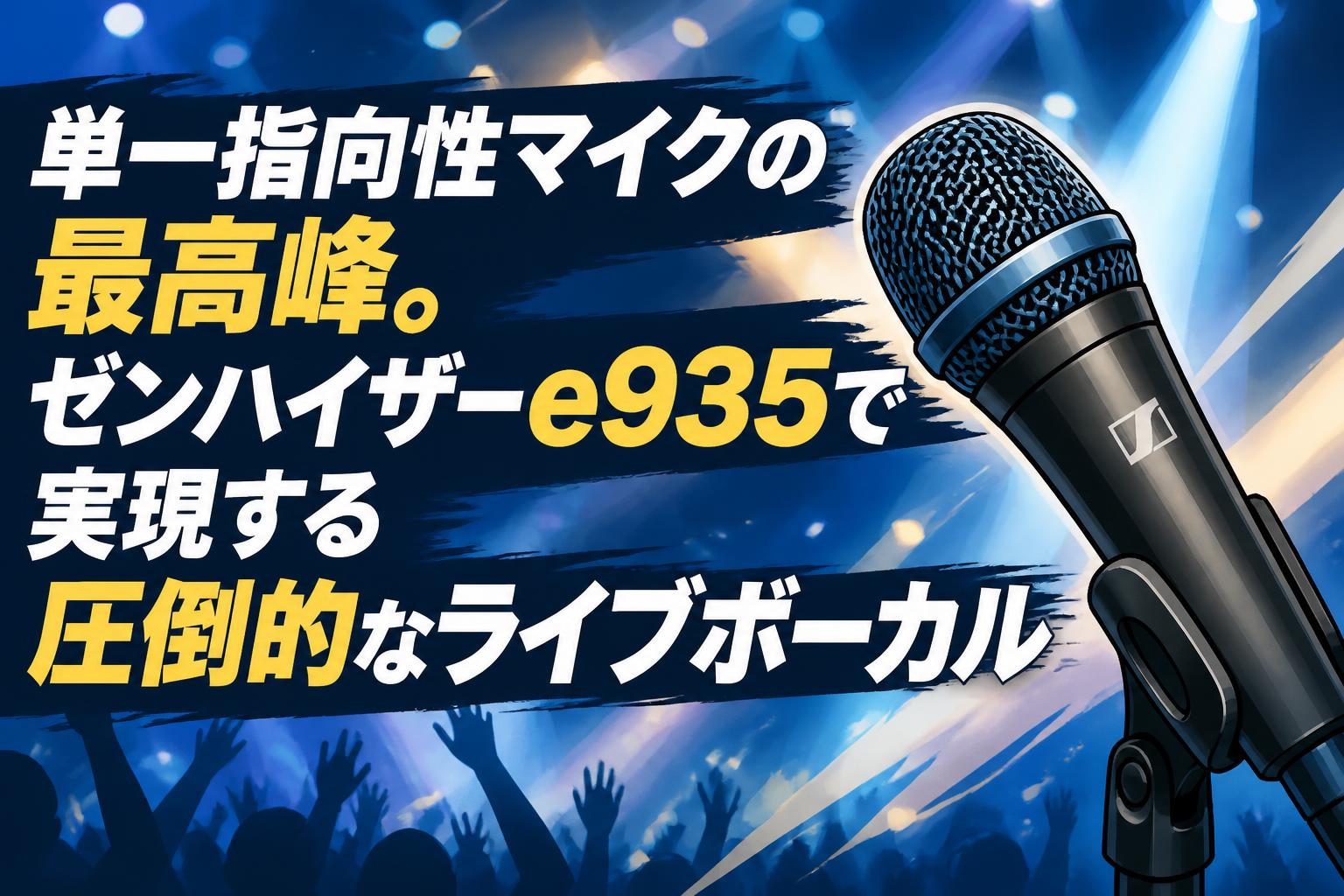 単一指向性マイクの最高峰。ゼンハイザーe935で実現する圧倒的なライブボーカル