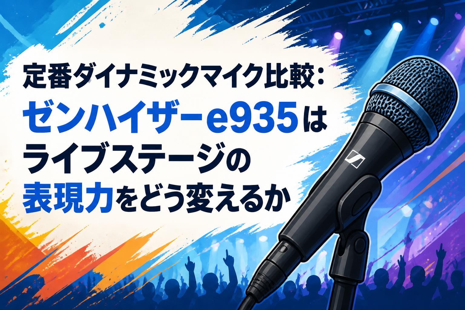 定番ダイナミックマイク比較：ゼンハイザーe935はライブステージの表現力をどう変えるか