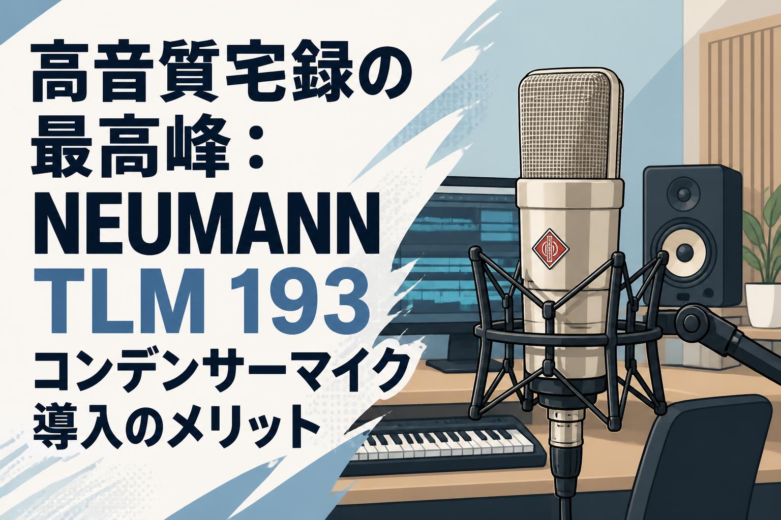 高音質宅録の最高峰：NEUMANN TLM 193コンデンサーマイク導入のメリット