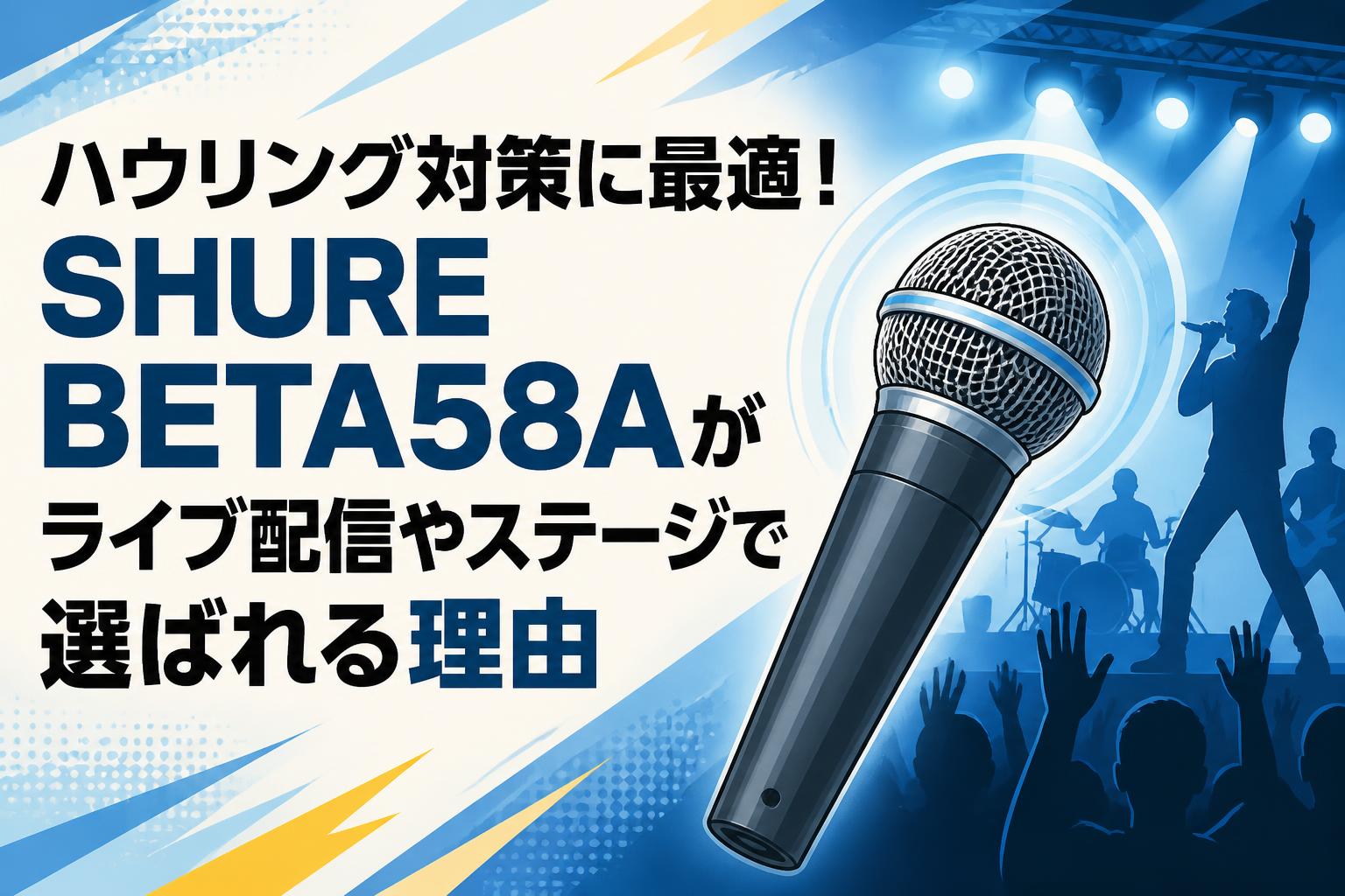 ハウリング対策に最適！SHURE BETA58Aがライブ配信やステージで選ばれる理由