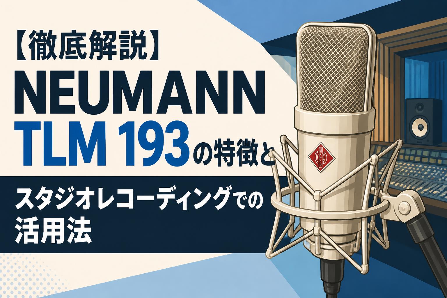 【徹底解説】NEUMANN TLM 193の特徴とスタジオレコーディングでの活用法