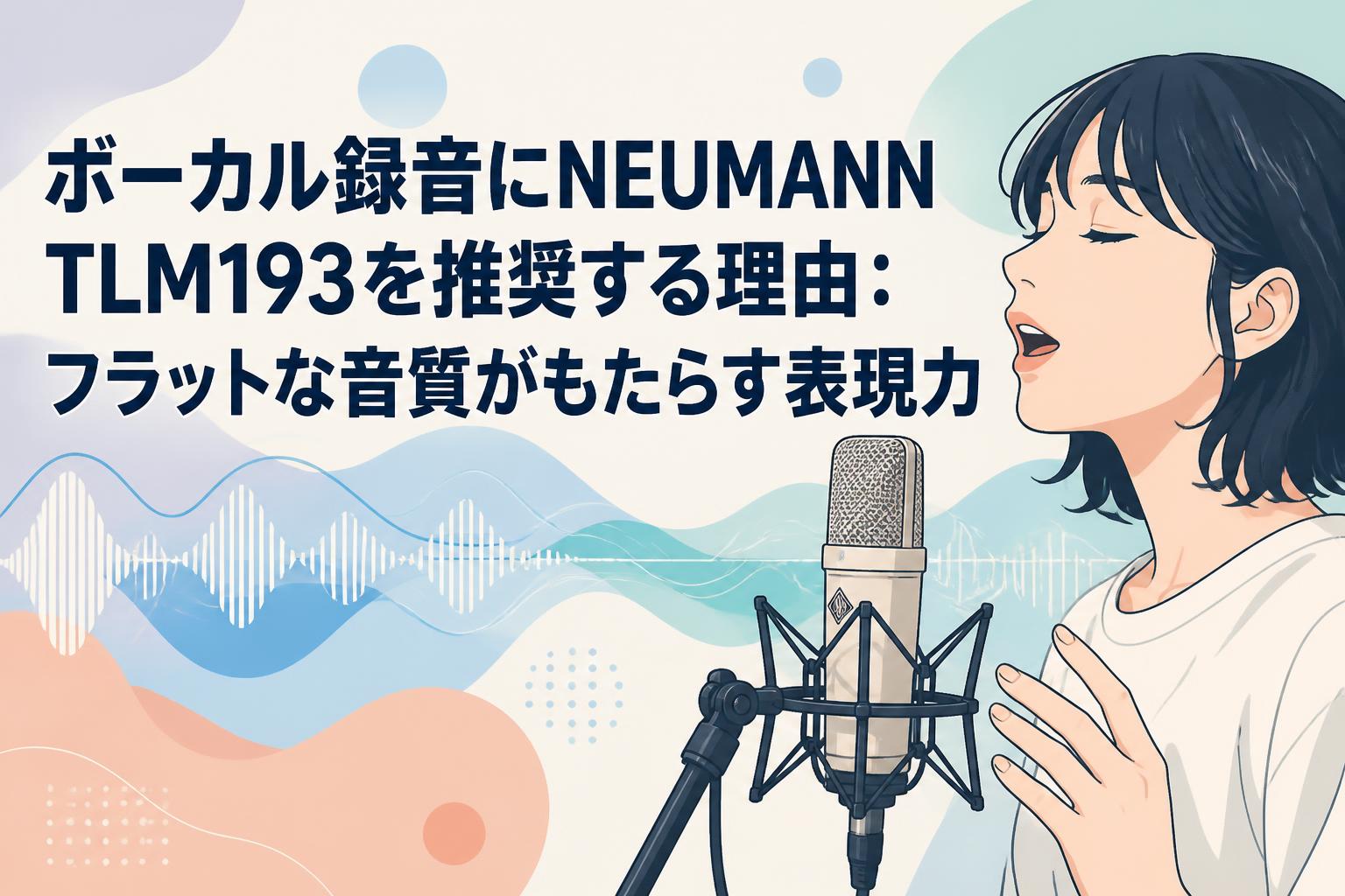 ボーカル録音にNEUMANN TLM193を推奨する理由：フラットな音質がもたらす表現力