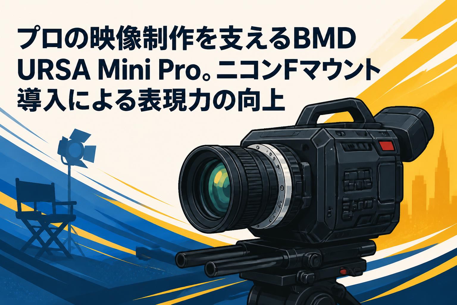 プロの映像制作を支えるBMD URSA Mini Pro。ニコンFマウント導入による表現力の向上