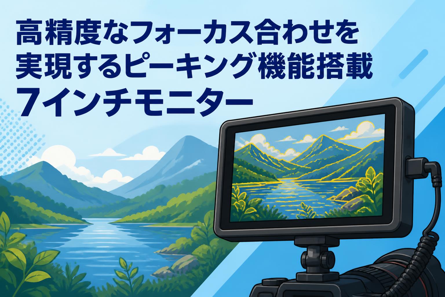 高精度なフォーカス合わせを実現するピーキング機能搭載7インチモニター