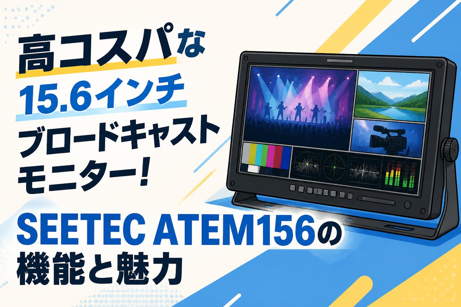 高コスパな15.6インチブロードキャストモニター！SEETEC ATEM156の機能と魅力