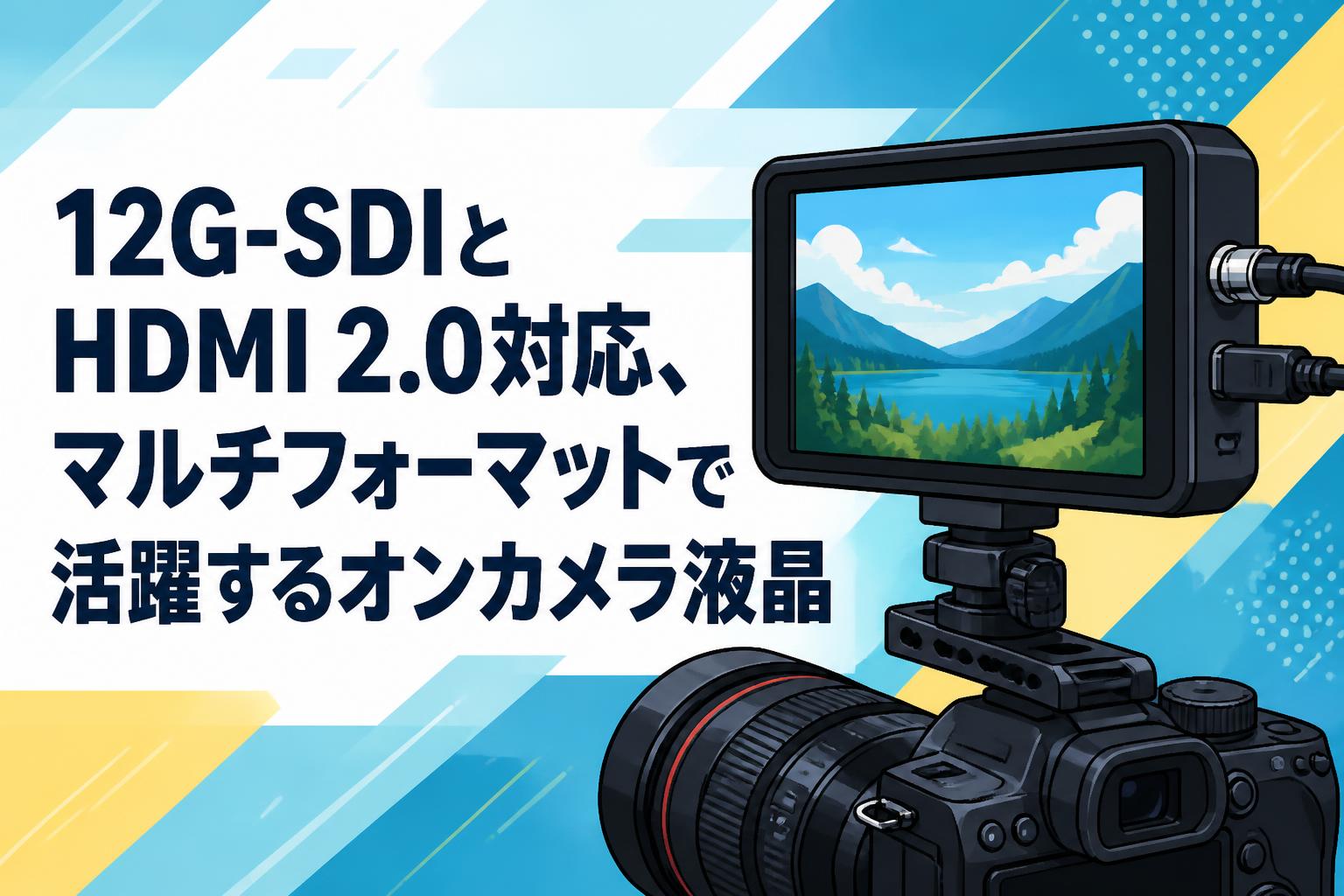 12G-SDIとHDMI 2.0対応、マルチフォーマットで活躍するオンカメラ液晶