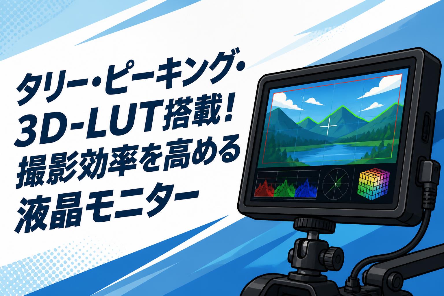 タリー・ピーキング・3D-LUT搭載！撮影効率を高める液晶モニター