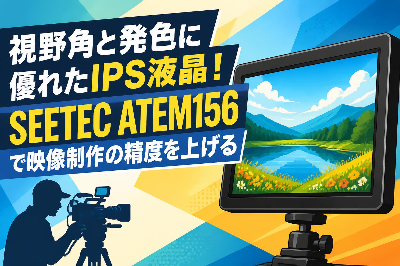 視野角と発色に優れたIPS液晶！SEETEC ATEM156で映像制作の精度を上げる