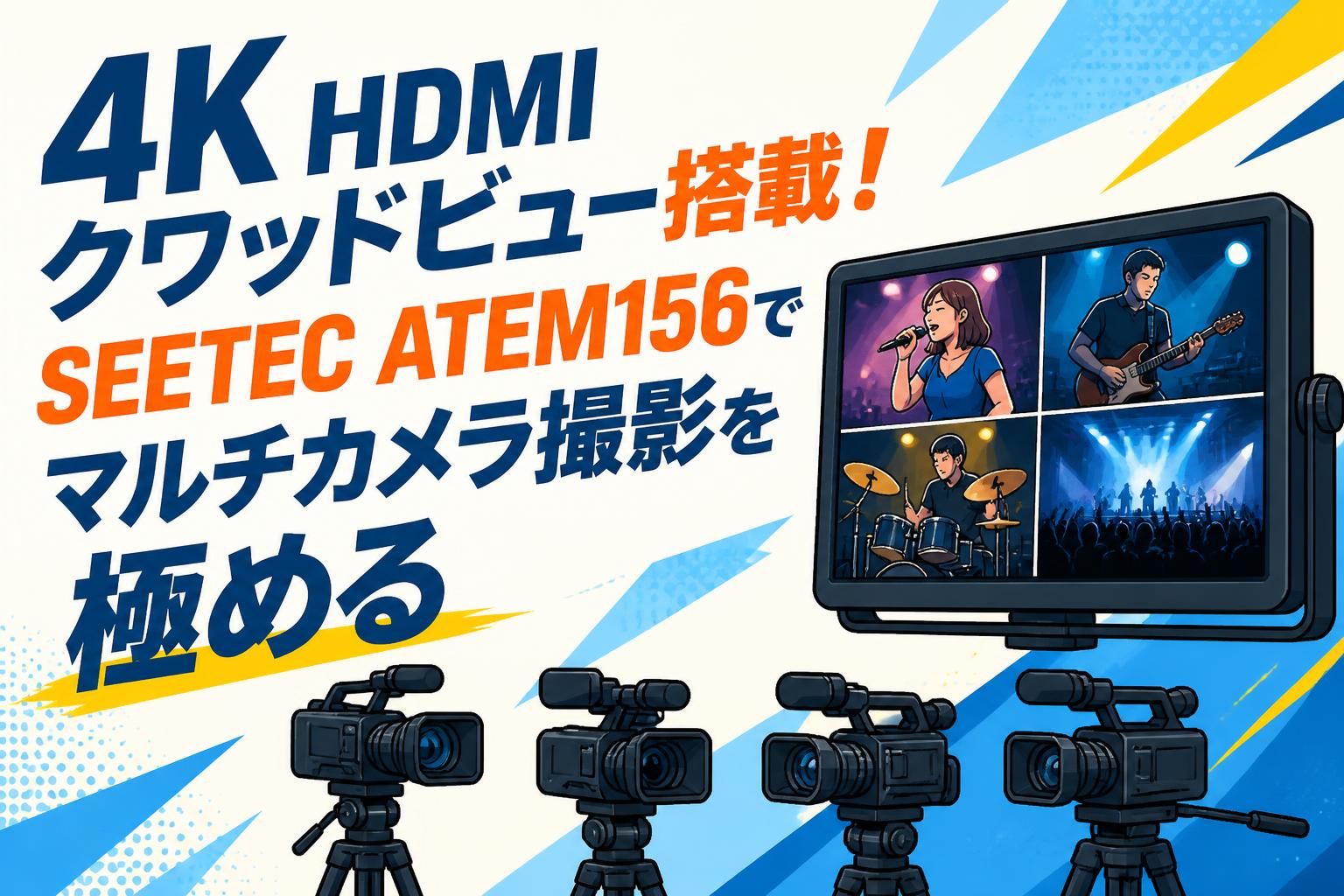 4K HDMIクワッドビュー搭載！SEETEC ATEM156でマルチカメラ撮影を極める