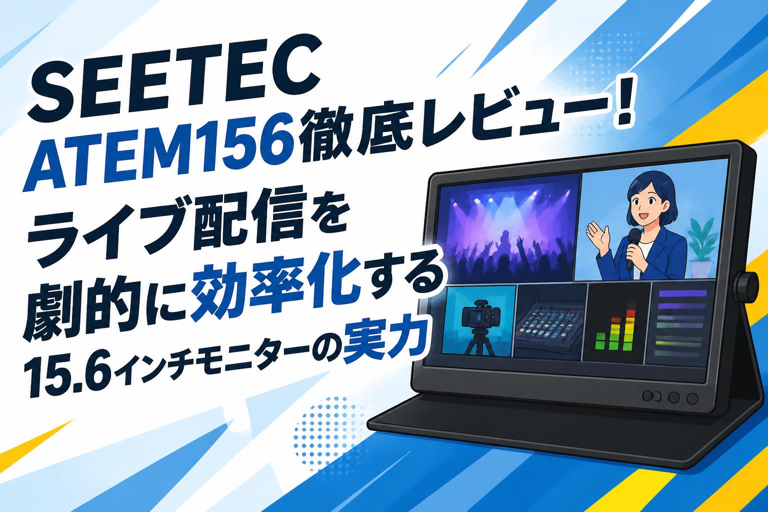 SEETEC ATEM156徹底レビュー！ライブ配信を劇的に効率化する15.6インチモニターの実力