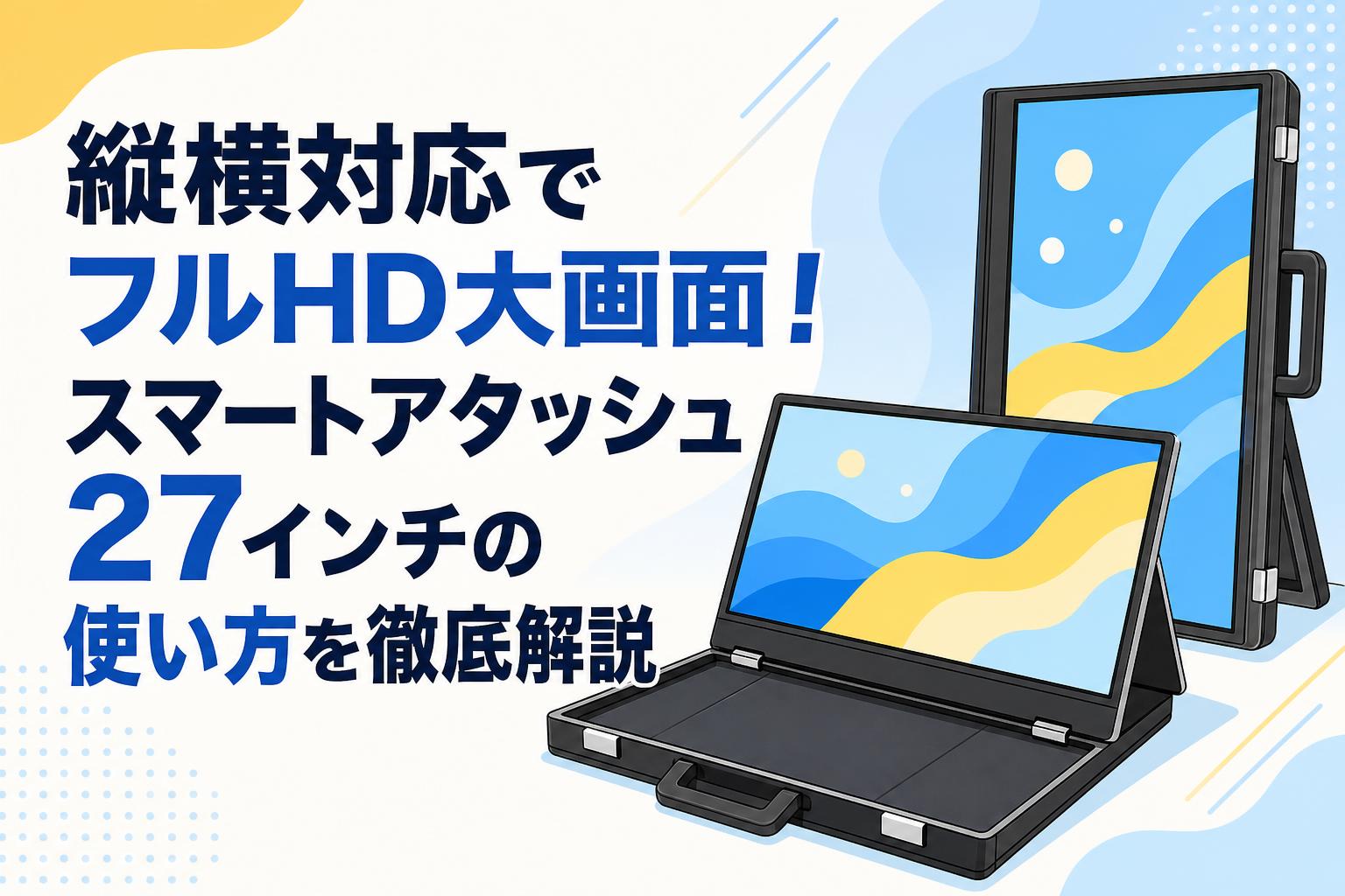 縦横対応でフルHD大画面！スマートアタッシュ27インチの使い方を徹底解説