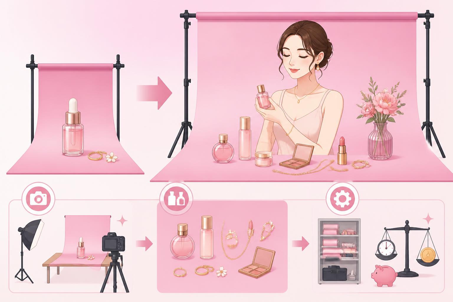 PROKIZAI.COM製品をサイズ軸でシステム化することにより、ワークフロー全体の効率化が図れます。化粧品ボトルやアクセサリーなどの小さな単体商品は、取り回し&hellip;