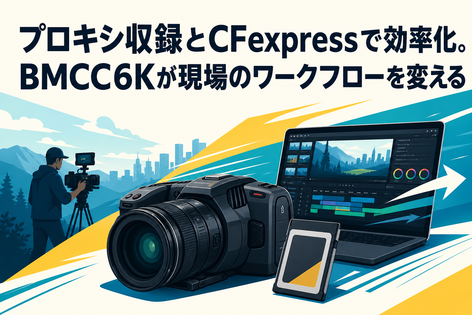 プロキシ収録とCFexpressで効率化。BMCC6Kが現場のワークフローを変える
