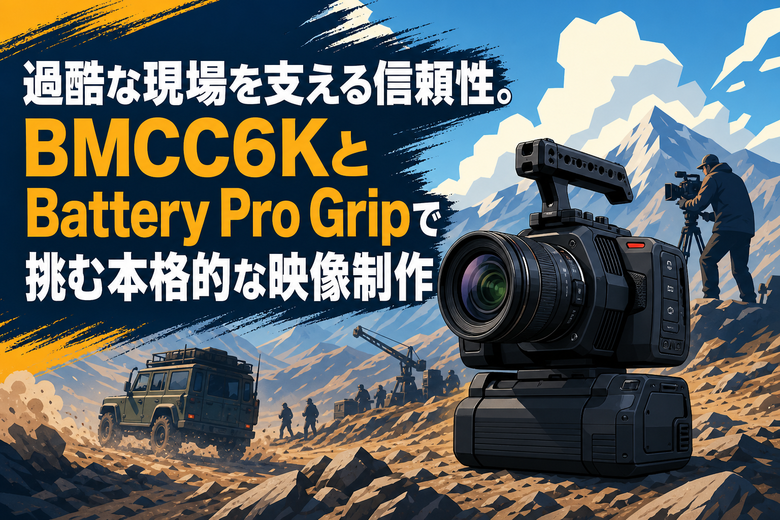 過酷な現場を支える信頼性。BMCC6KとBattery Pro Gripで挑む本格的な映像制作