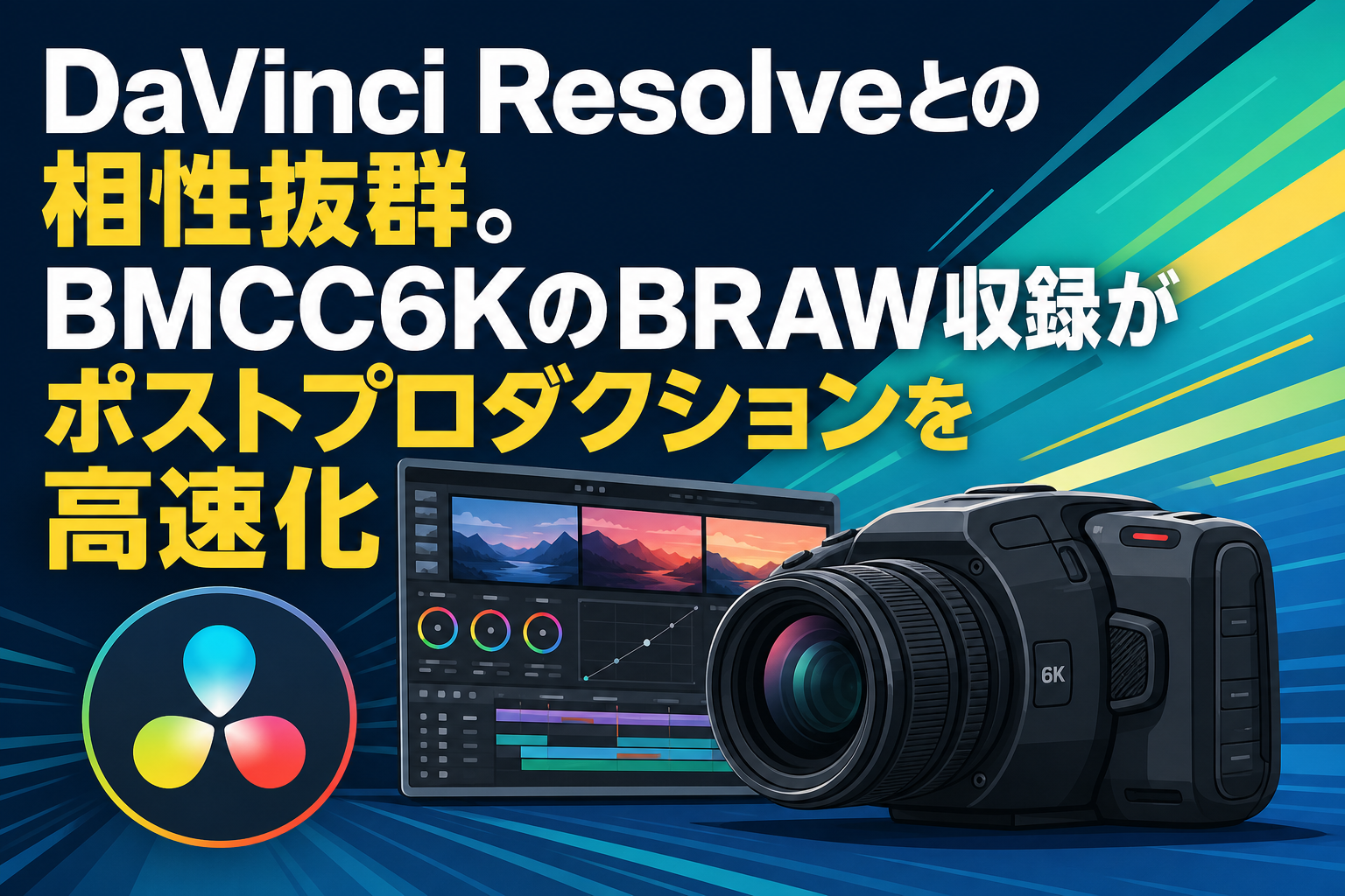 DaVinci Resolveとの相性抜群。BMCC6KのBRAW収録がポストプロダクションを高速化