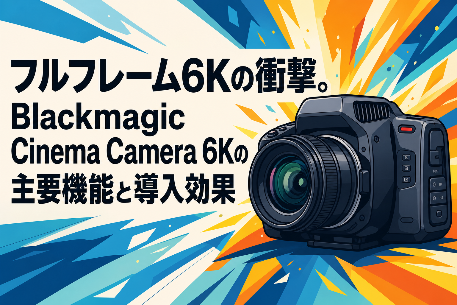 フルフレーム6Kの衝撃。Blackmagic Cinema Camera 6Kの主要機能と導入効果