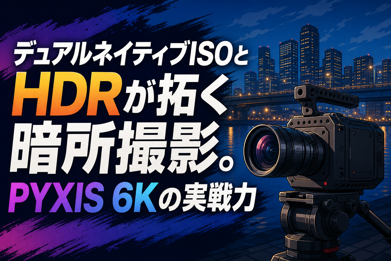デュアルネイティブISOとHDRが拓く暗所撮影。PYXIS 6Kの実戦力