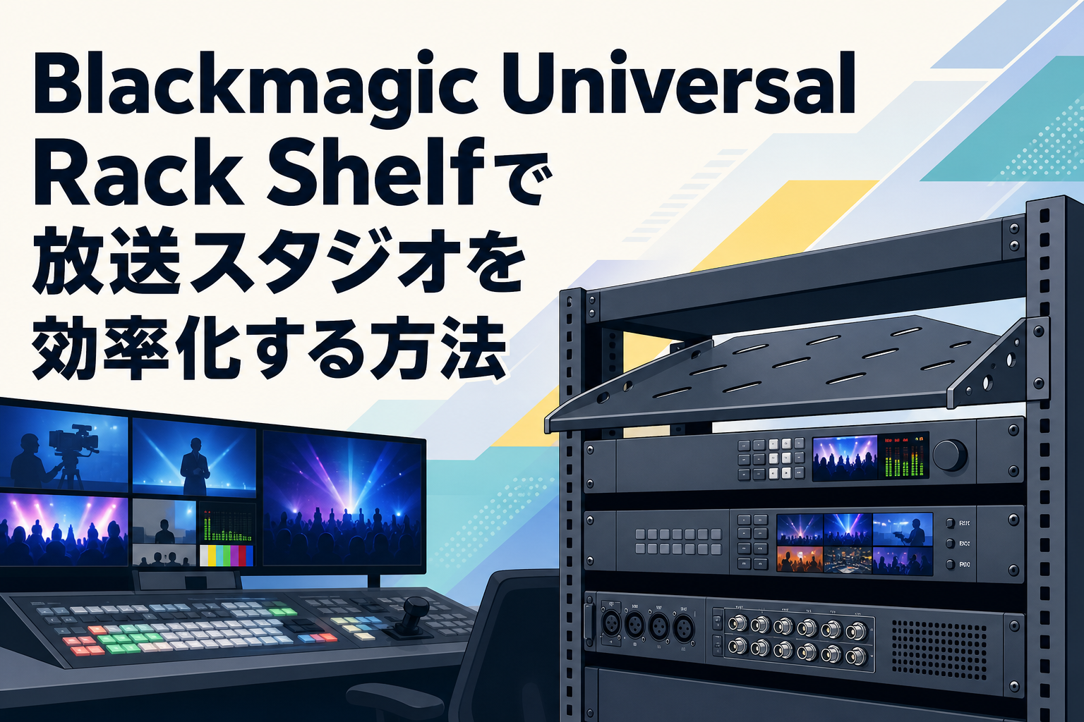 Blackmagic Universal Rack Shelfで放送スタジオを効率化する方法