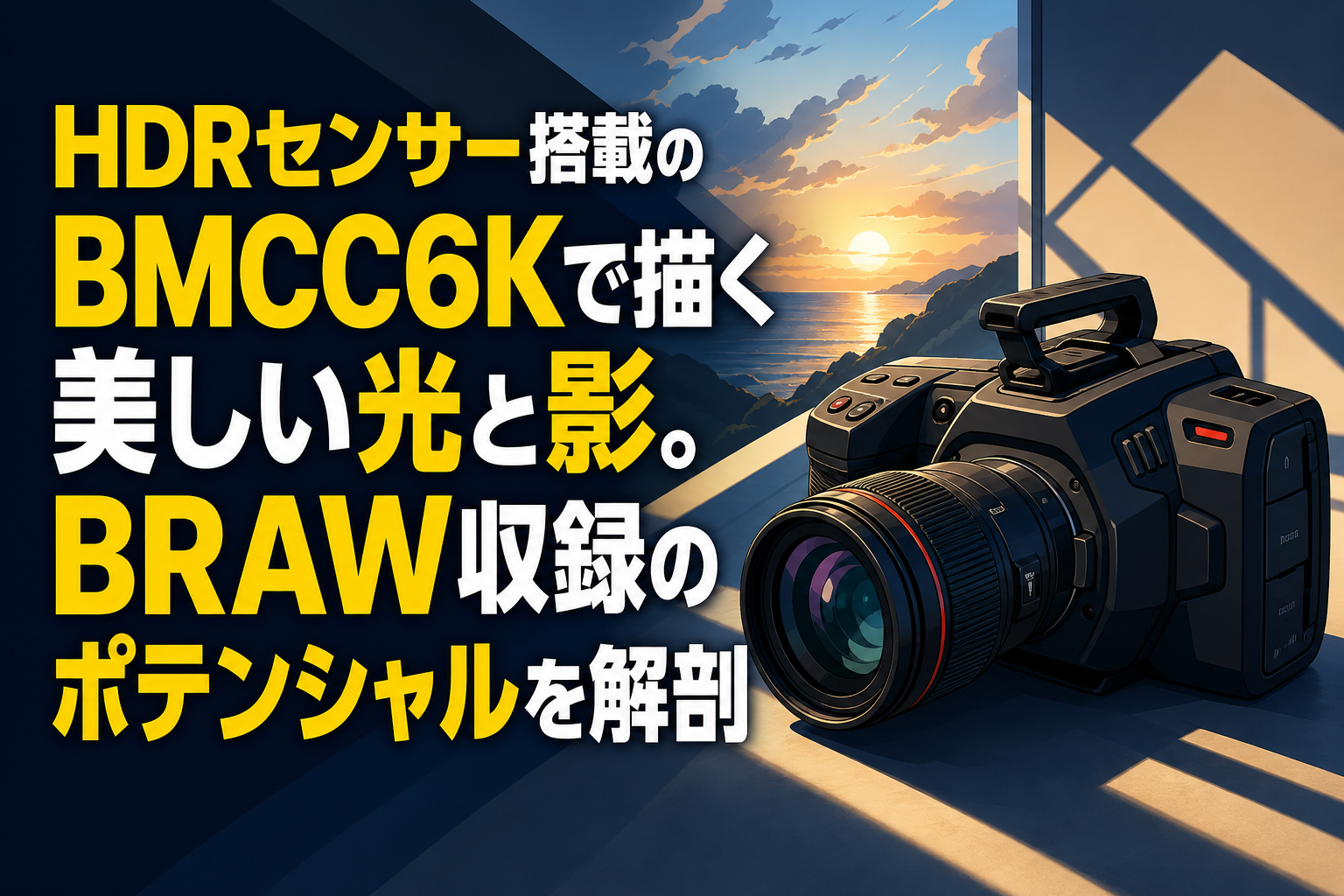 HDRセンサー搭載のBMCC6Kで描く美しい光と影。BRAW収録のポテンシャルを解剖