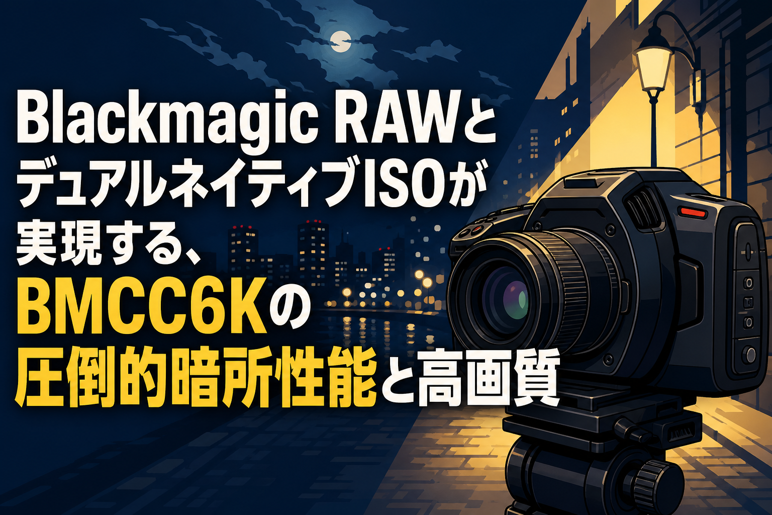Blackmagic RAWとデュアルネイティブISOが実現する、BMCC6Kの圧倒的暗所性能と高画質